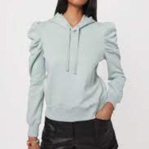 rebecca minkoff janine puff sleeve hoodie